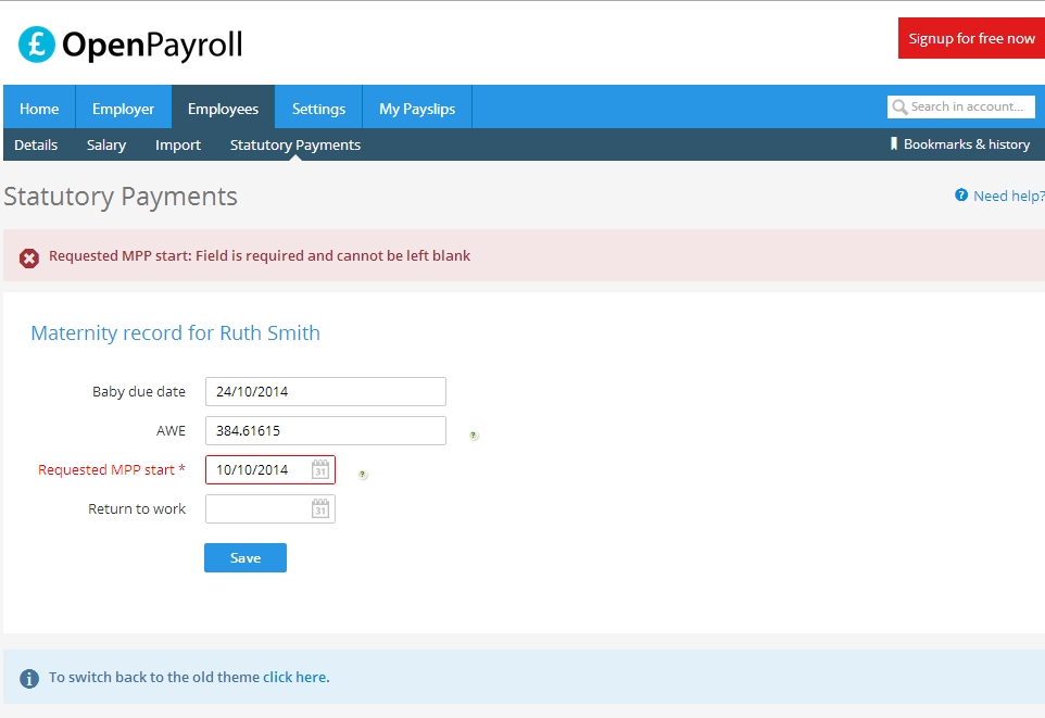 Support guides » Employees » How to calculate Statutory Maternity Pay (SMP)