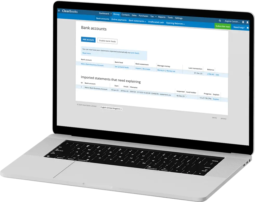 Clear Books practice dashboard with multiple clients