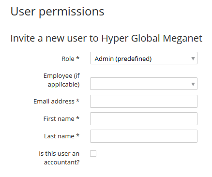 User permissions