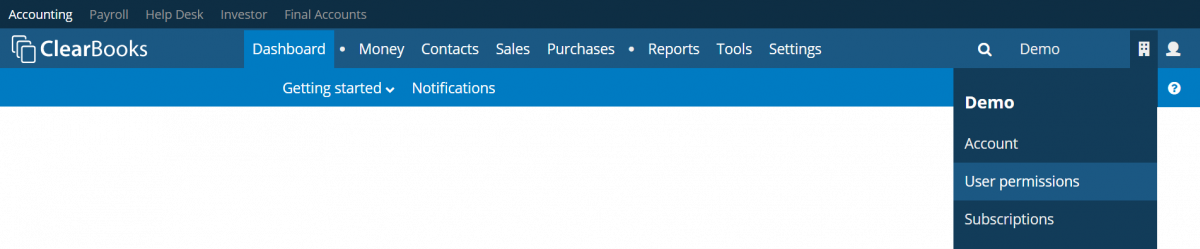 User permissions